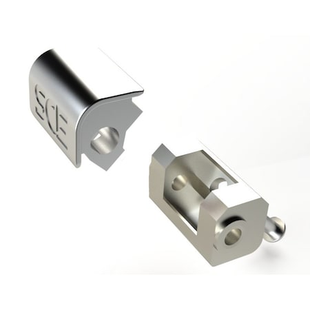 Saginaw Control & Engineering Door Hinge Assembly, 6 in. H x 6 in. W x 1 in. L, Stainless Steel, 2 PK SCE-DHA12SS